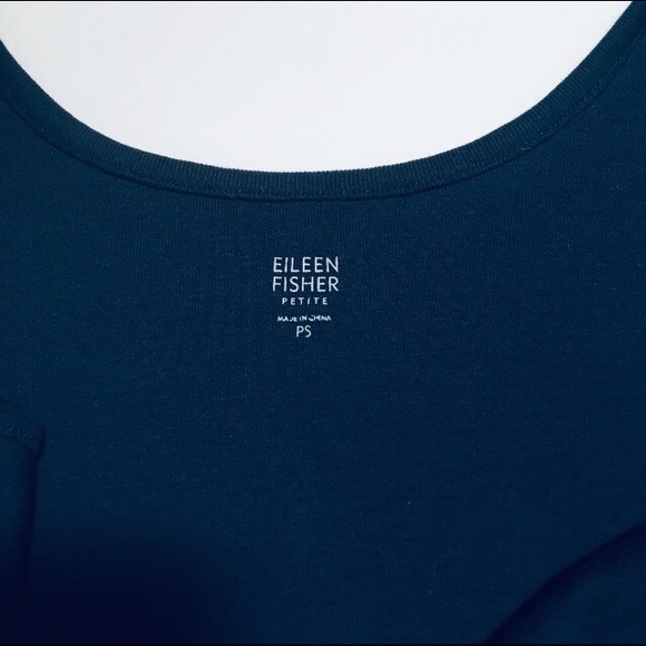 EILEEN FISHER BLUE TANK TOP - Picture 7 of 8